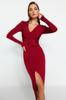 Women's Dress New Season Fashion Black Fitted Knitted Elegant Evening Dress