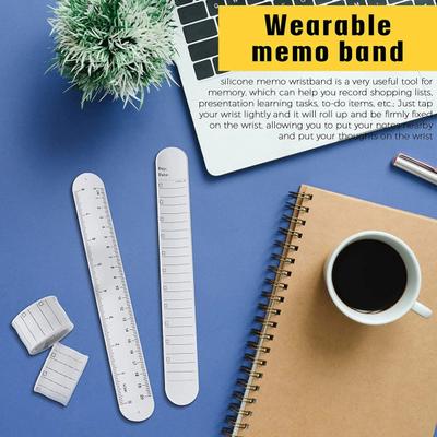 2шт силиконовый браслет для заметок водонепроницаемый многоразовый браслет для заметок с линейкой лента для списка дел