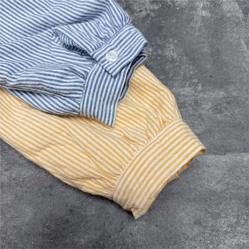 Johnature Зимняя японская рубашка в полоску с воротником-грибком и бархатом, женская свободная зимняя хлопковая кофточка с длинным рукавом, утолщенные топы