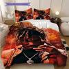 Juice Wrlds Neon Legacy Three-piece set (1 * duvet cover + 2 * pillowcase, without core) 2D Flat Bedding set Christmas birthday gift