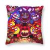 FNAF Подушка с принтом Фредди Мягкая ткань Наволочка для подушки Декор Чехол для декоративной подушки Дом Молния 4040см