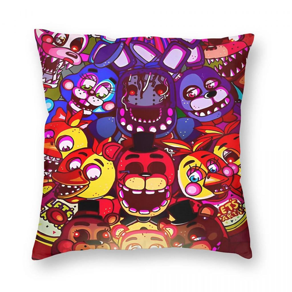 FNAF Подушка с принтом Фредди Мягкая ткань Наволочка для подушки Декор Чехол для декоративной подушки Дом Молния 4040см