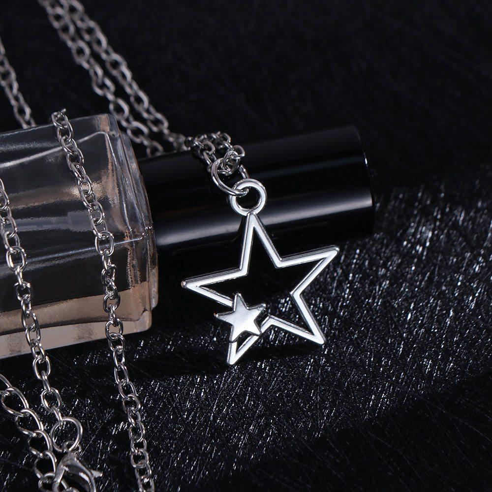 Полый чокер звезда кулон ожерелье корейская ключичная цепочка для женщин мужчин