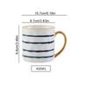 400ml Japanese Style Ceramic Coffee Mugs with Spoon Lid Breakfast Oatmeal Milk Juice Tea Office Home Water Cup Gifts Drinkware
