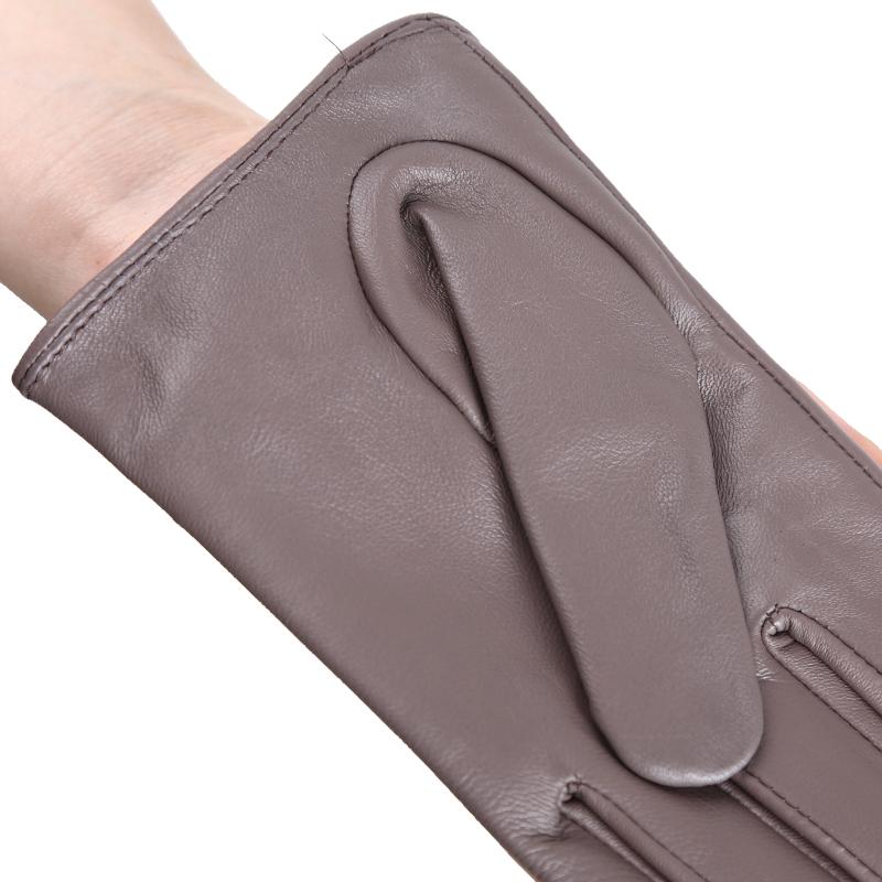 Короткие женские перчатки из овчины, зимние теплые тонкие модные перчатки с сенсорным экраном, мода 2001 г.