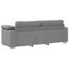 3 Seater Sofa Light Grey 220 cm Fabric