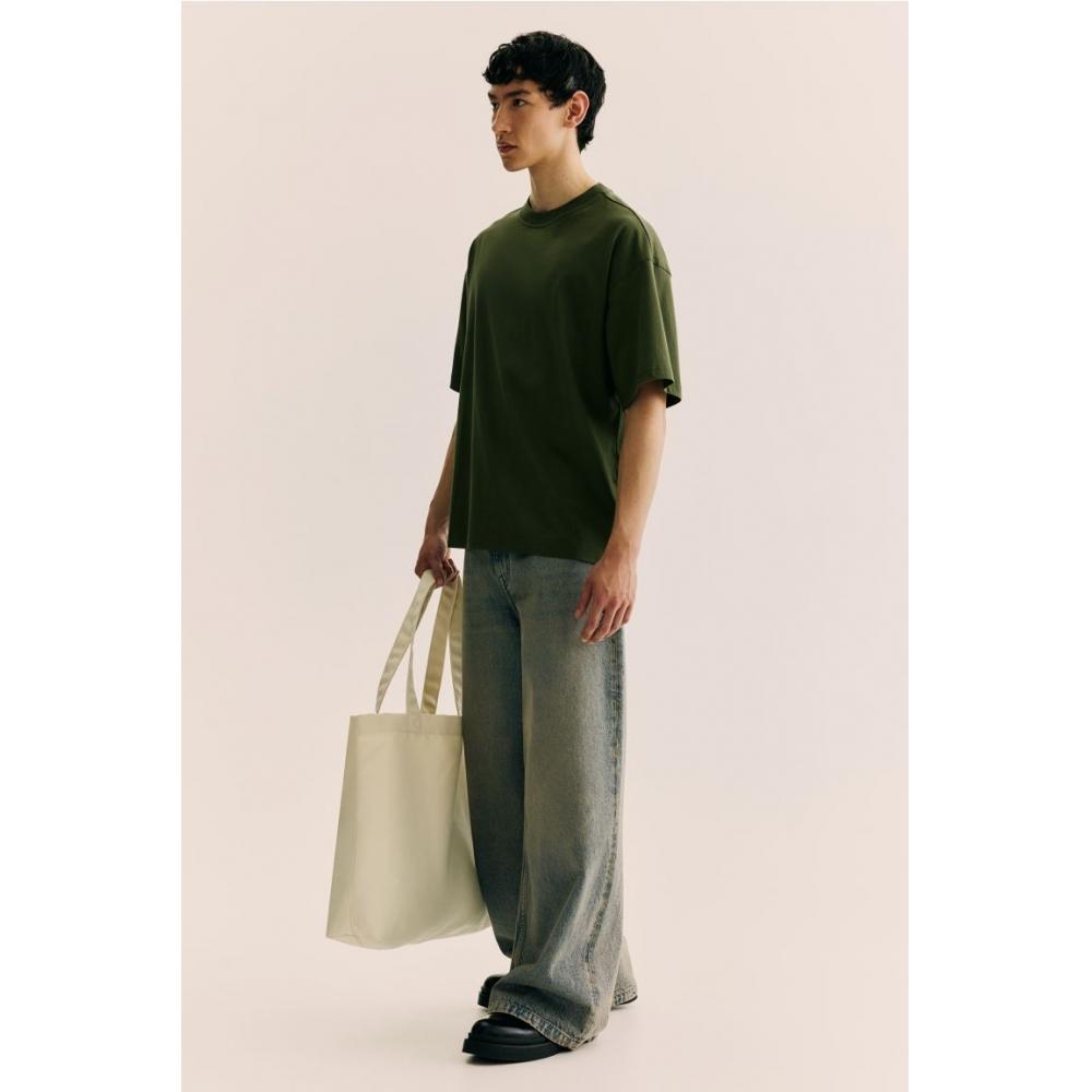H M Oversized FiT T sHirT kHaki Green