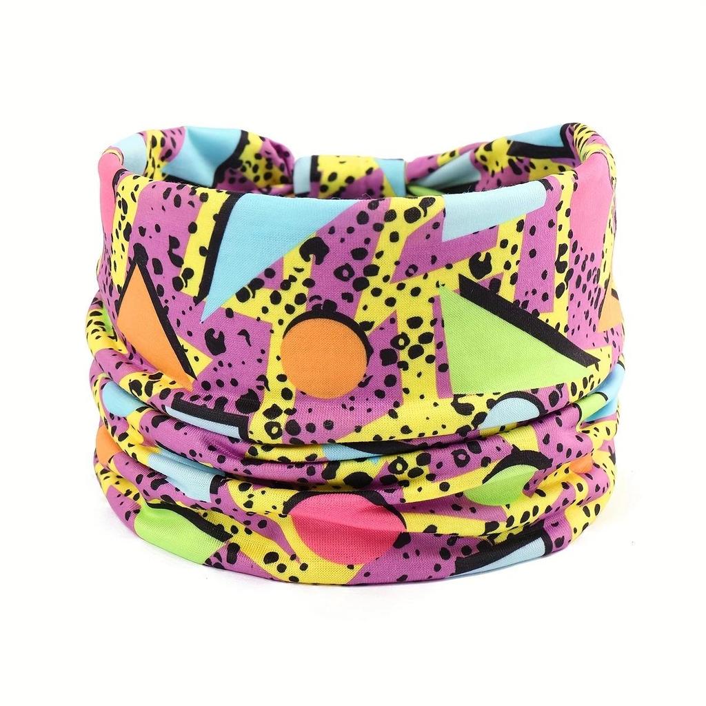 Женская богемная повязка для йоги с узором «кешью» - Впитывающая пот, эластичный хлопковый аксессуар для волос