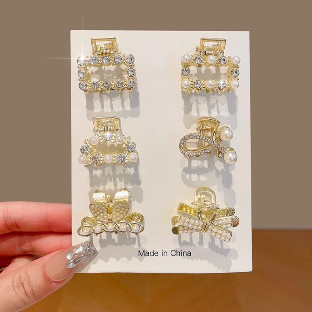 Pearl Pearl Hair Clip Rhinestone Crab Claw Clip New Mini Hair Hairpins