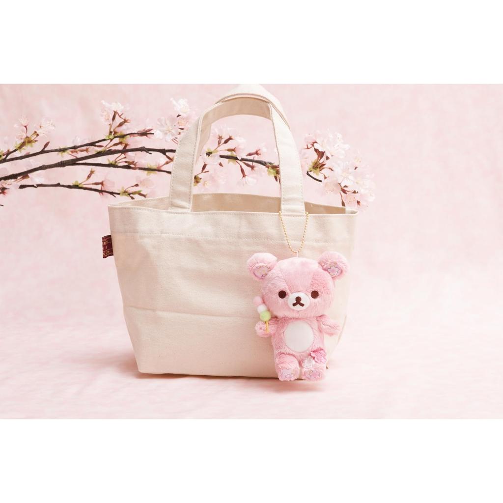 San-X Rilakkuma "Sakura Theme Plush Toy" Hanging Plush Toy Rilakkuma MV22401 Size: Approx. H120 X W95 X D50mm