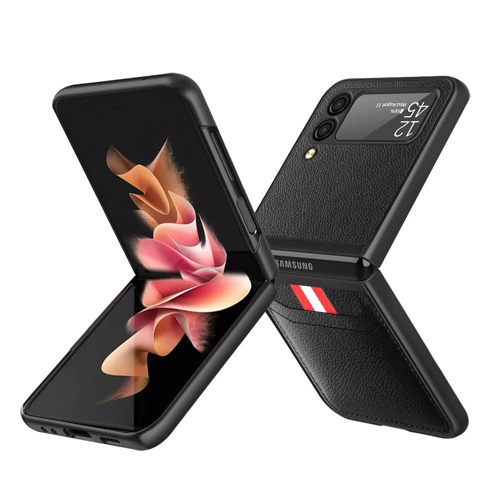 Защитный кожаный чехол-сумка для Samsung Galaxy Z Flip 4 3 5G Flip4 Flip3 Flip6 Flip5 Flip 5 6, матовый складной чехол