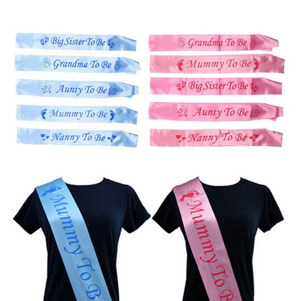 2019 New Newborn Party Decoration Baby Shower Footprint Mom Favor Gift Sash Boy Girl
