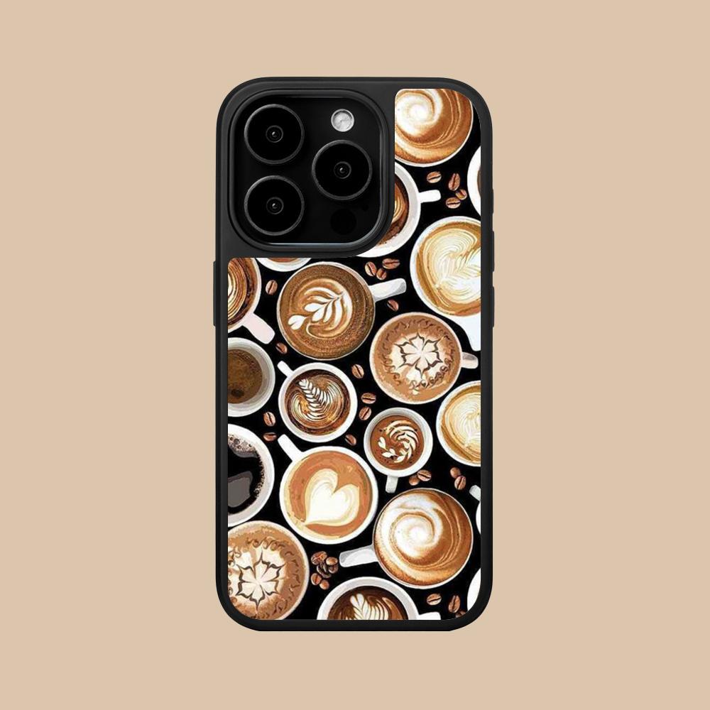 Coffee Beans Matte Surface Mobile Phone Case for iPhone 17 16 15 14 13 12 11 Air Pro Max Plus Colorful Cover