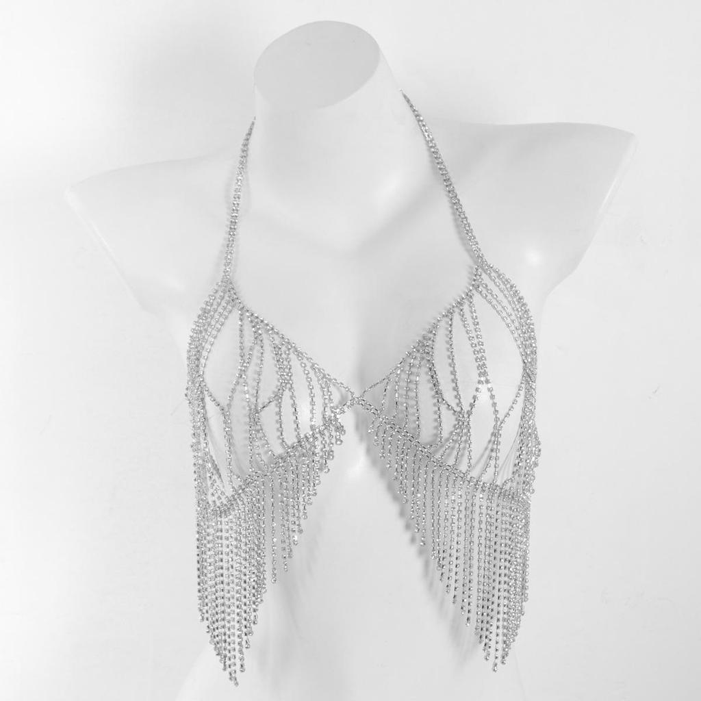 Rhinestone Bikini Tassel Chain – Sexy Nightclub Party Accessory for Women