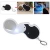 LED Folding Non-Slip Metal Shell Magnifying Glass Magnifier Loupe 6901