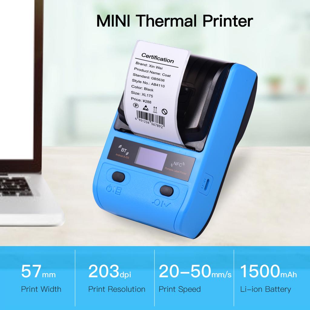 Aibecy DP23 58 мм Портативный термопринтер Беспроводная доставка Экспресс-принтер для доставки посылка