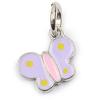 [Q9436] - Silver Pendant 'Butterfly' Purple Pink Silver (rhodium-plated) - 9x6 Mm