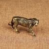 MIT Solid Brass Big Tiger Фигурки Украшения Чистая Медь Животные Тигры Модель Статуэтки Миниатюры Украшения Для Стола Винтажный Домашний Декор