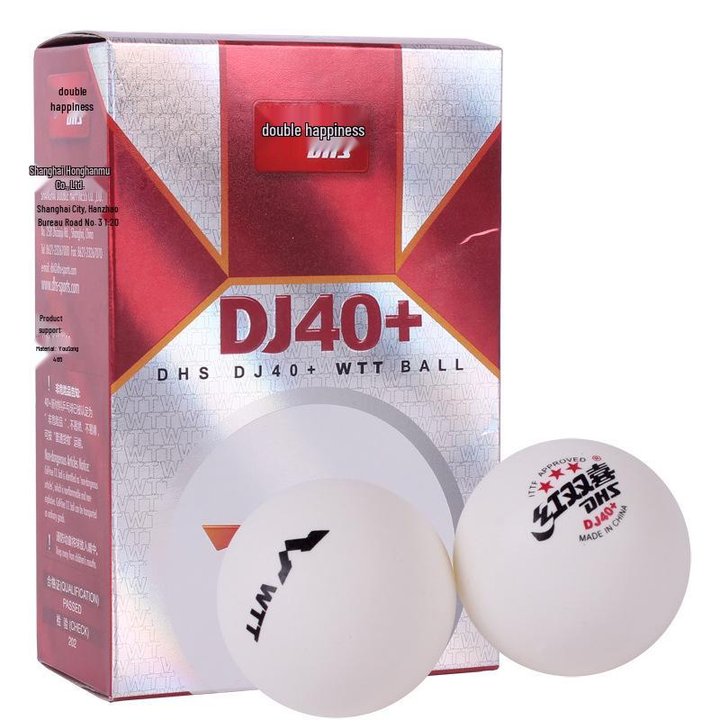 Double Happiness D40+ Three-Star Table Tennis Ball - Special Edition for 2020 World Championships and DJ Tokyo WTT Match.