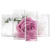 Напечатанная стена, холст, художественная рамка, декор для кухни, ресторана, 4 шт., перо, розовая роза, цветок воды, гостиная, HD постеры, фотографии