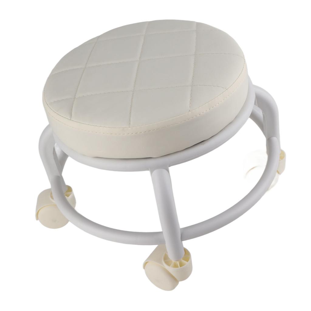 Роликовый пуфик с высокой плотностью пены с эффектом памяти, водонепроницаемые тихие колеса, двухслойная подставка для ног, табурет для