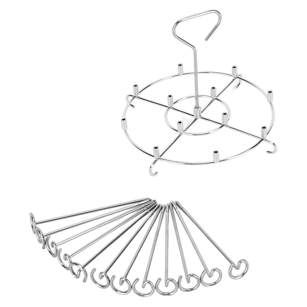 304 Stainless Steel Skewers Stand Set Multifunction Grill Dehydration Rack Fryer Accessories for