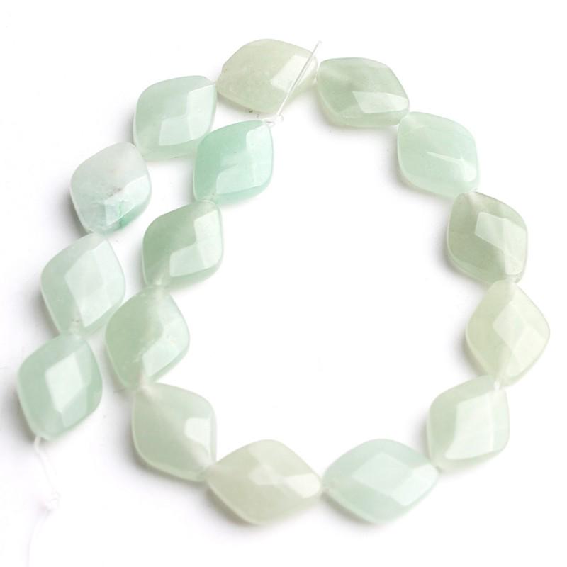 10x13 мм натуральный граненый камень ромбовидные бусины для изготовления ювелирных изделий DIY браслет 16 шт. бусины