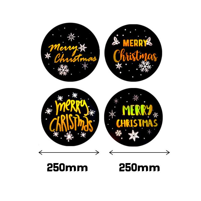 50-500Pcs 1 Inch Golden Font Merry Christmas Sticker Thank You Sticker Seal Label For Envelope Gift Wrapping Stationery Decor