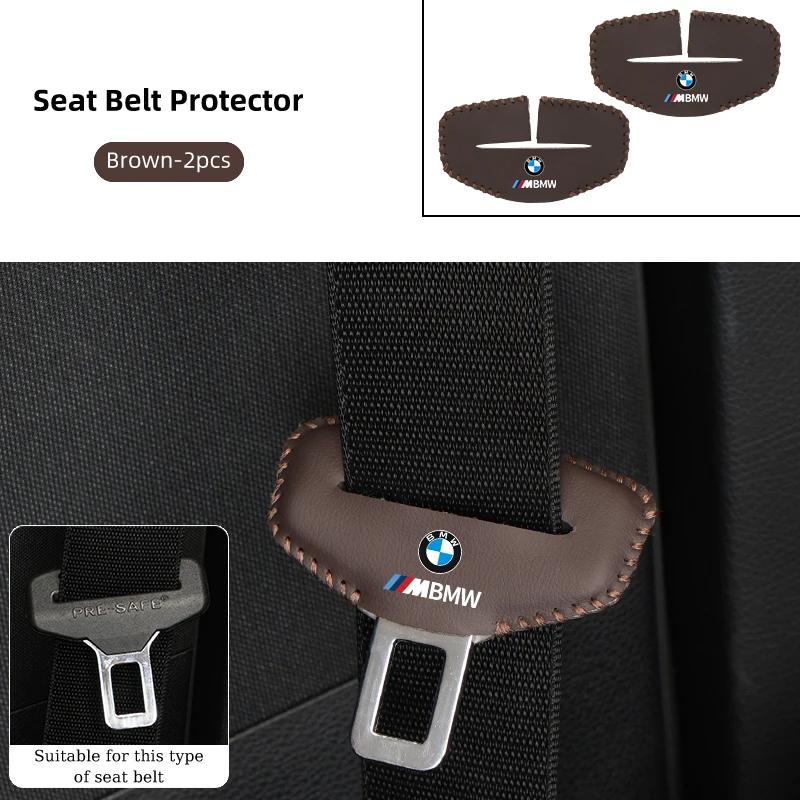 Car Sticker 2025 Hot Car Styling Leather Seat Belt Buckle Protector Lock Cover For BMW E46 E90 E60 F10 E39 F30 E36 F20 E87 E90 E