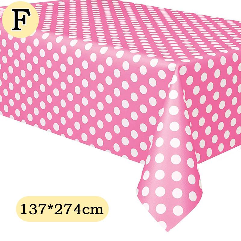 Disposable Waterproof Plastic Tablecloth Birthday Party Wedding Tablecloth Dot Eco-Friendly Tableware Rectangular Table Cover
