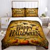 3pcs Halloween Happy Day Quilt Cover Set - Soft & Comfortable Polyester Fabric, All-Season Breathable Comforter Set For 1 Quilt Cover & 2 Pillowc
