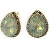[P4732] - Designer Clips 'Sissi' Light Green Gold - 20x16 Mm
