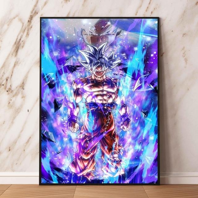 Popular Anime Poster with Seven Dragon Ball Characters, Wall Decoration for Children