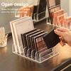 2Pcs Makeup Eyeshadow Palette Organizers Display Racks with 7 Compartments Transparent Cosmetic Display Storage Holders