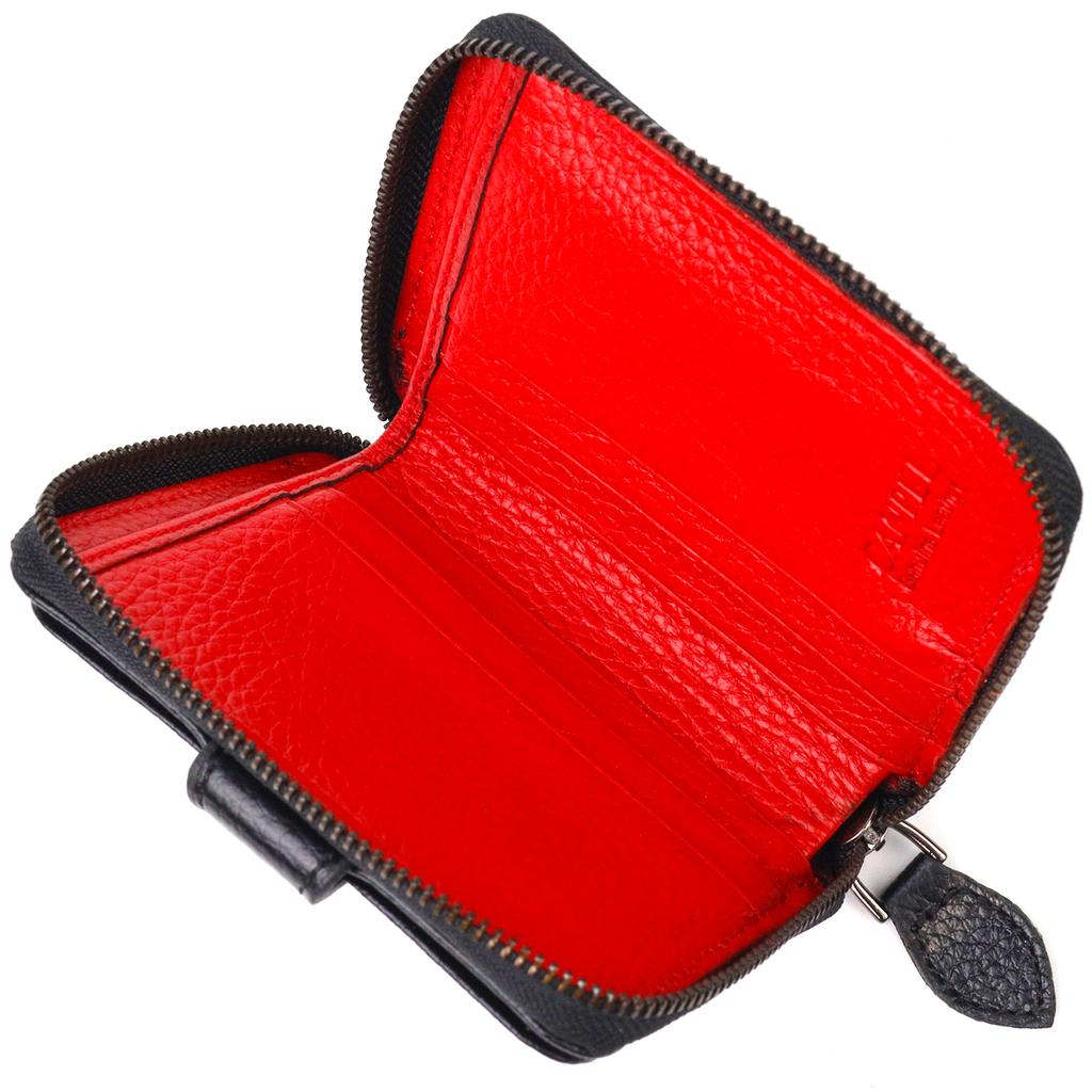 Stylish Women's Purse Made of Genuine Leather CANPELLINI Wallet 21490 Black