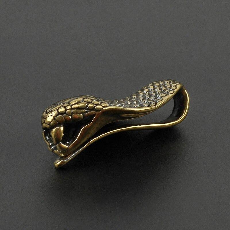 1 шт. Клипса для ремня на талию в виде змеи, латунная клипса для денег, уличный маленький инструмент EDC, пряжка для ремня из змеиной белой меди, аксессуары для сумки