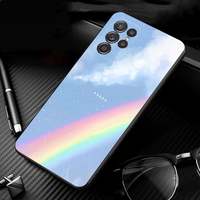 Kawaii Rainbow Clouds Stars Phone Case For Samsung A35 A55 A54 A15 A25 A05s A05 A22 A24 A52 A33 A34 M34 M14 M54 M23