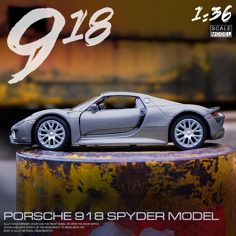 Симуляция Масштаб 1/36 Суперкар Porsche 918 Коллекция Сплавная Модель Миниатюрный Автомобиль Домашний Декор Игрушечный Транспорт Детский Подарок для Мальчика