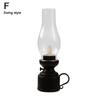 Vintage Decor Retro Candle Holder Candle Stick Lamp with Button Battery Table Light Oil Lamp
