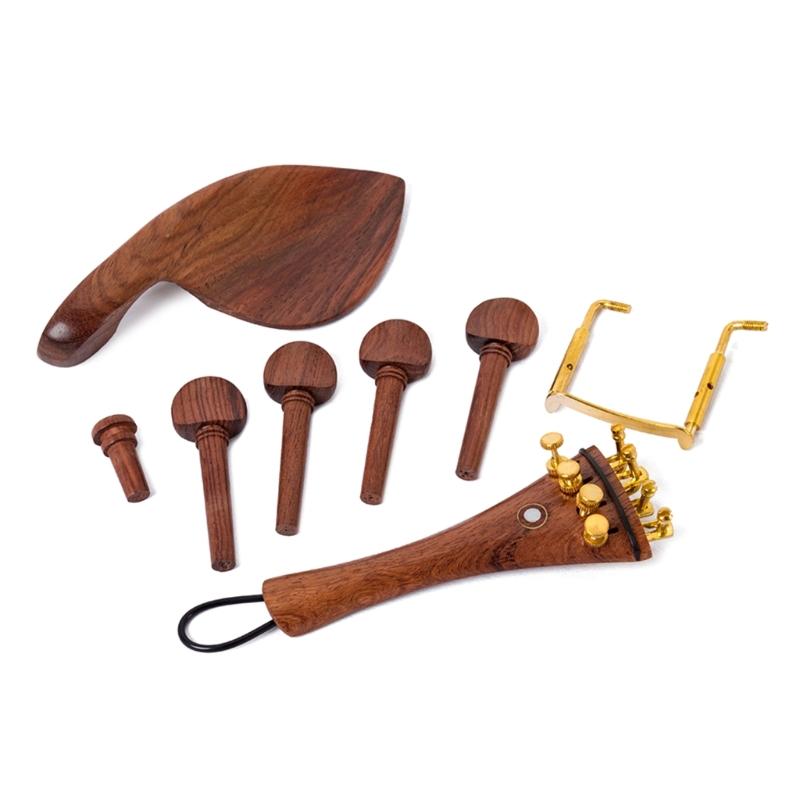 Подбородник Смычок Струнодержатель Колки Черный Подбородник для 4/4 Скрипки Замена