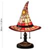 30cm Resin Tained Glass Witch Hat Lamp,Spooky Fun Handmade Hat Shape Lights,Nightstand Night Light With Mystical Charm Gifts