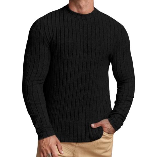 Мужской спортивный топ облегающего кроя, однотонный, с круглым вырезом, эластичный, средней длины, с длинными рукавами, пуловер, домашняя одежда, для занятий спортом, бега, баскетбола, футболка