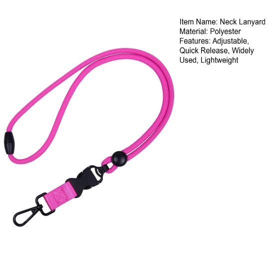 Heavy-Duty Key Lanyard with Detachable Buckle Quick Release Adjustable ID Badge Breakaway Neck Lanyard