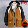 Winter Parkas Men Thick Fleece Jackets Coats Plus Size 10XL 11XL Fashion Casual Patchwork Parkas Male Big Size 11XL Outerwear