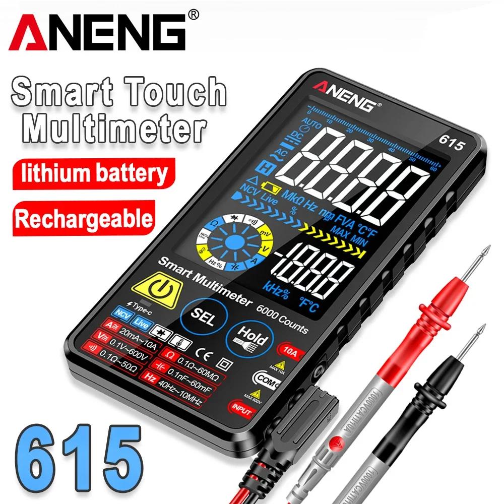 ANENG 615 Multimeter Counts NCV Meter Battery Smart Touch Multitester AC/DC Current Voltage Tester 6000 Charging Instrument Tool