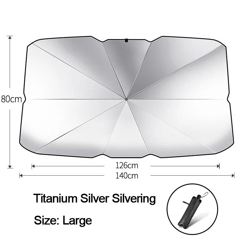 Car Sunshade Umbrella Car Windshield Parasol Summer Car Sun Shade Interior Protector Car Accessories Shading Protection