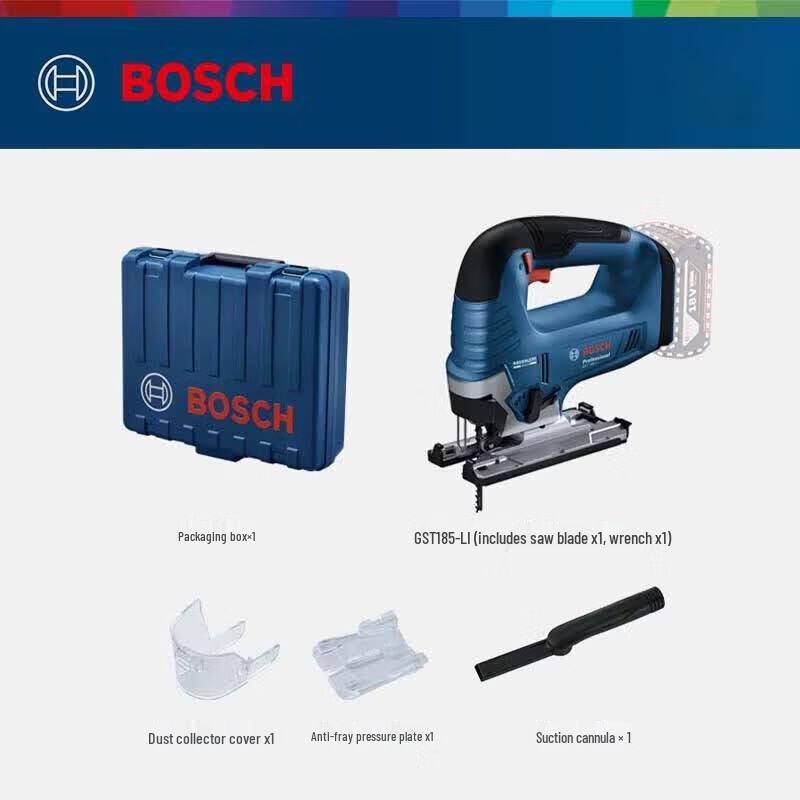 Bosch GST 185-LI Cordless Brushless Jigsaw CN plug (adapter included)
