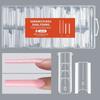256Pcs/Box DIY Nail Sandwich Dual Form Transparent Tips Nail Extension Form New Nail Tips