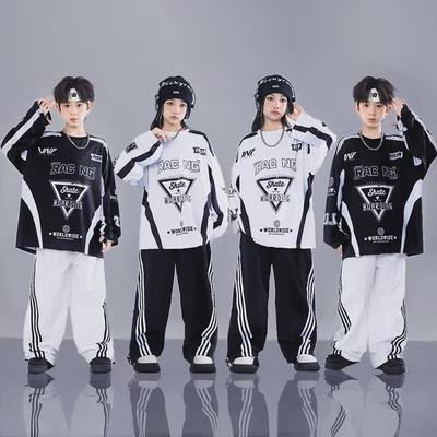 Детские танцевальные костюмы в стиле хип-хоп: Костюм для игры на барабанах для мальчиков и осенний уличный костюм для девочек.