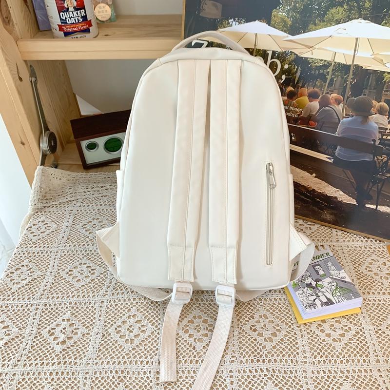 Рюкзак для кампуса, женский однотонный школьный рюкзак большой емкости для учащихся средней школы